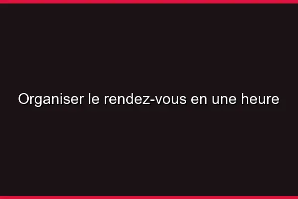 Organiser le rendez-vous en une heure