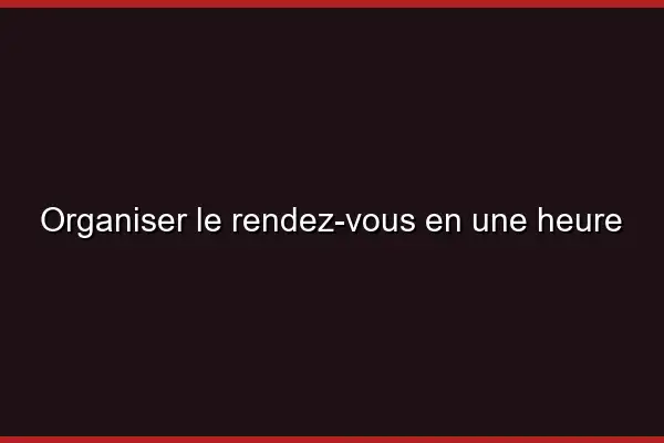 Organiser le rendez-vous en une heure