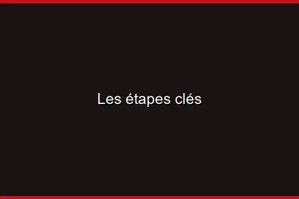 Les étapes clés